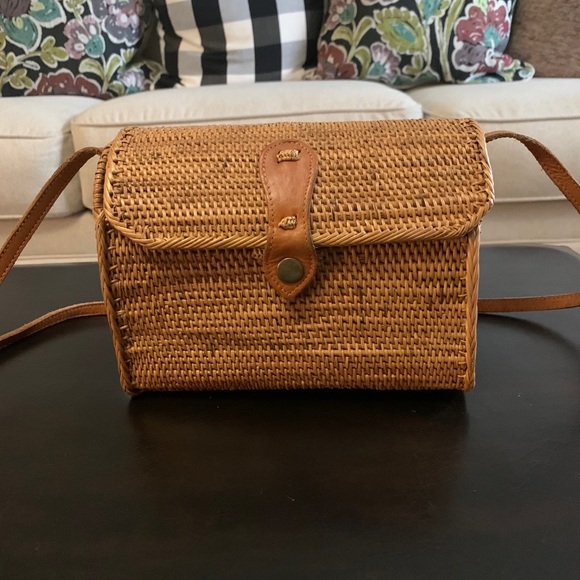 Amerii Handbags - Rattan wicker & leather Amerii Ata bag
